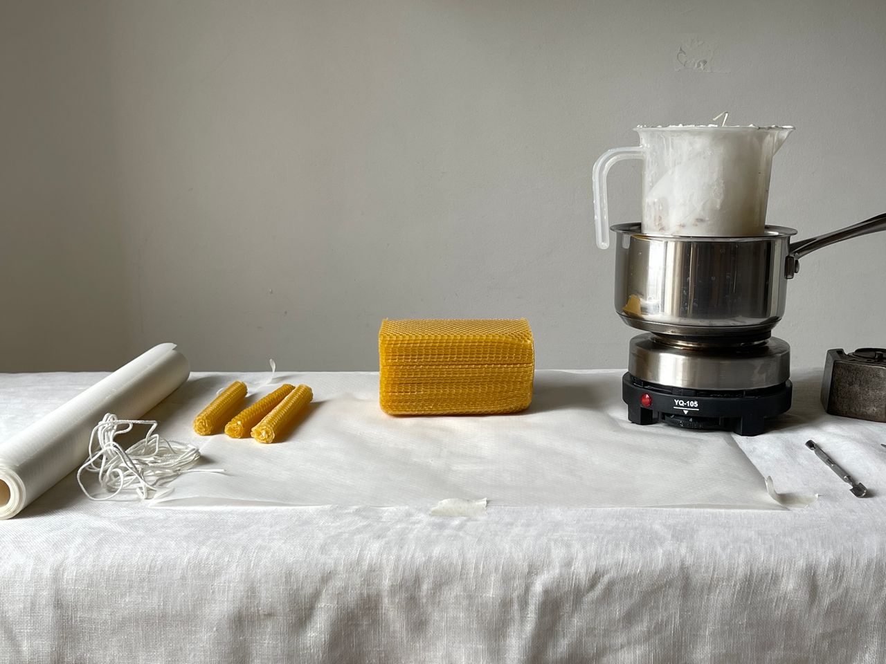 Beeswax Taper Pair